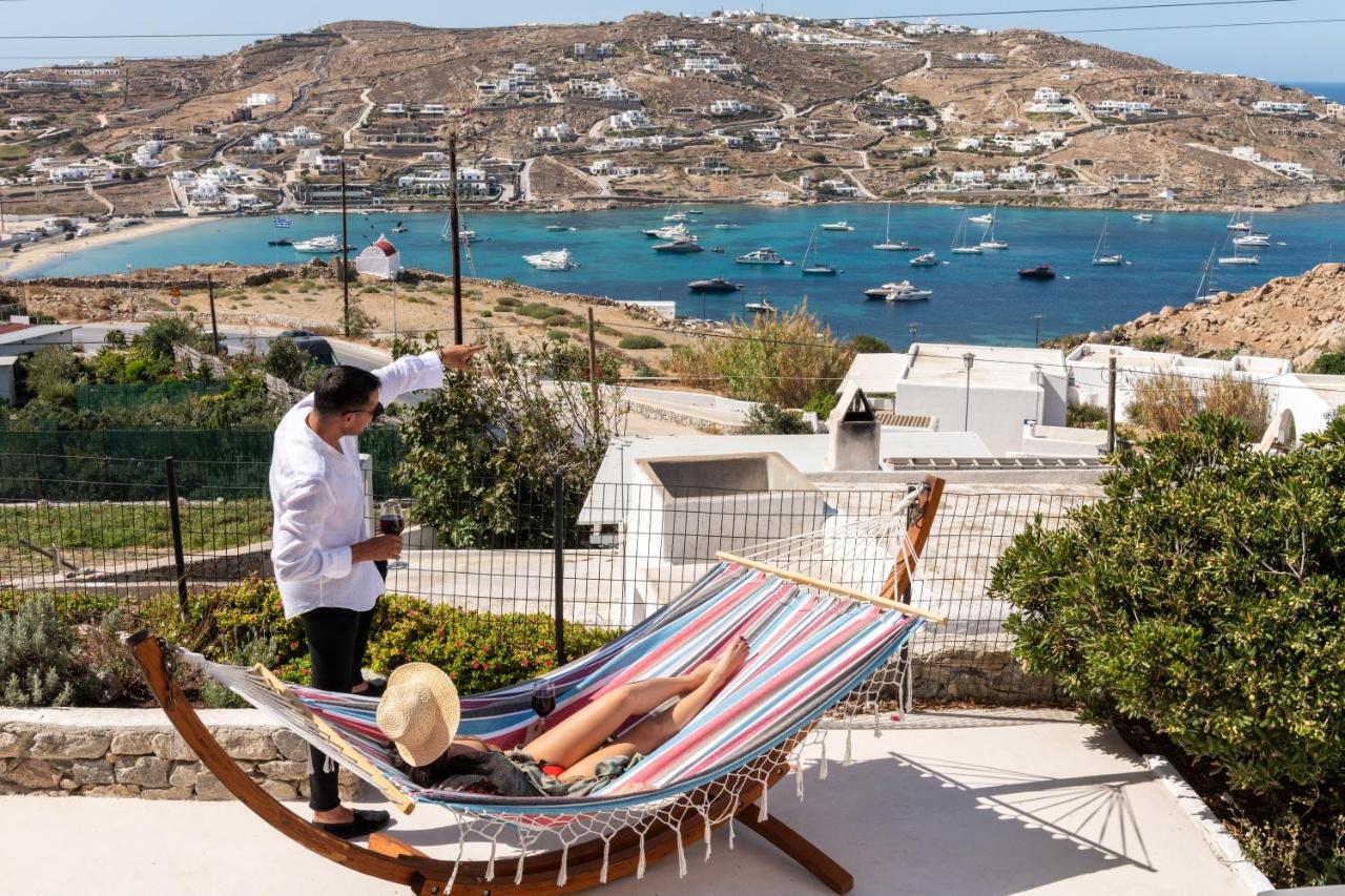 Yalos Mykonos 4 Bedroom Luxury House 5 Minute From Ornos Beach W Sea & Sunset View Mykonos Town Exterior photo